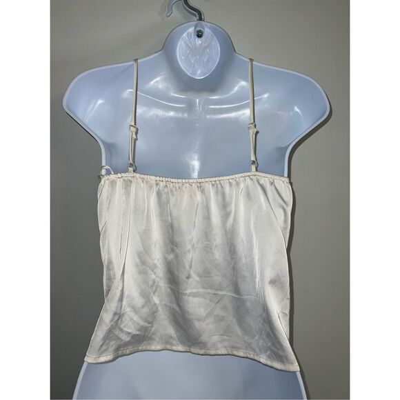 Y2K Cream Ruched Cami Tank XS - Picture 4 of 5